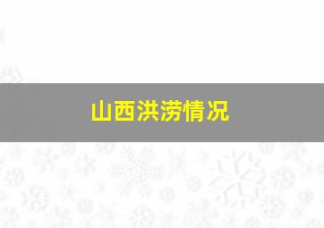 山西洪涝情况