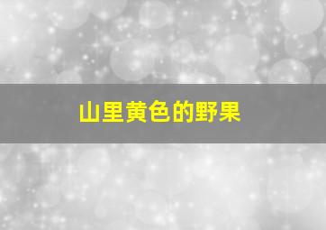 山里黄色的野果