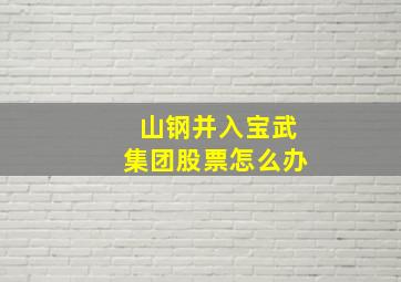 山钢并入宝武集团股票怎么办