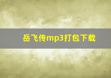 岳飞传mp3打包下载