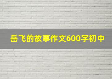 岳飞的故事作文600字初中