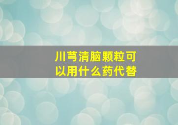 川芎清脑颗粒可以用什么药代替