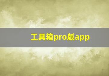 工具箱pro版app