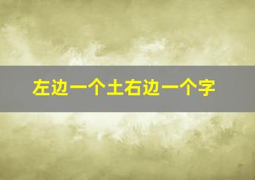 左边一个土右边一个字