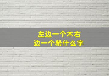 左边一个木右边一个希什么字