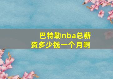 巴特勒nba总薪资多少钱一个月啊