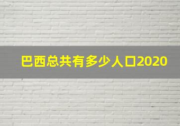 巴西总共有多少人口2020