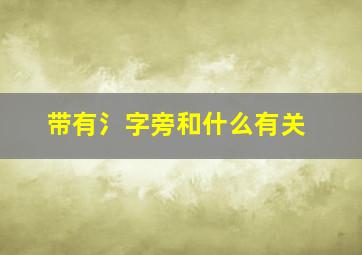 带有氵字旁和什么有关