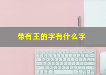 带有王的字有什么字