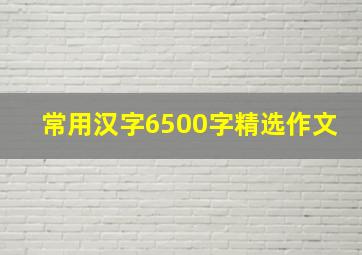 常用汉字6500字精选作文