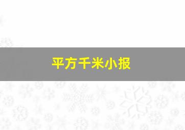 平方千米小报