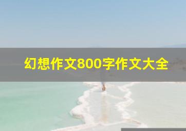 幻想作文800字作文大全