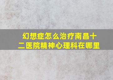 幻想症怎么治疗南昌十二医院精神心理科在哪里