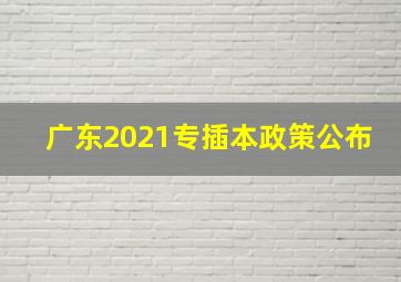 广东2021专插本政策公布