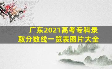 广东2021高考专科录取分数线一览表图片大全