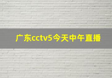 广东cctv5今天中午直播