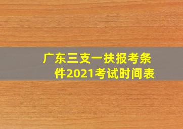 广东三支一扶报考条件2021考试时间表