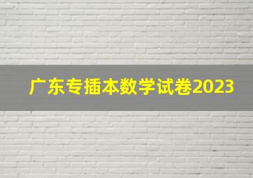 广东专插本数学试卷2023