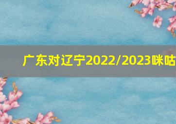 广东对辽宁2022/2023咪咕