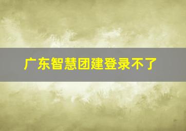 广东智慧团建登录不了