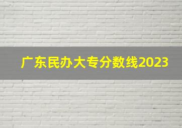 广东民办大专分数线2023