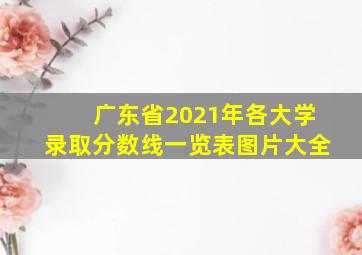 广东省2021年各大学录取分数线一览表图片大全