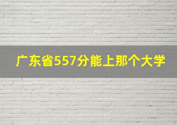 广东省557分能上那个大学