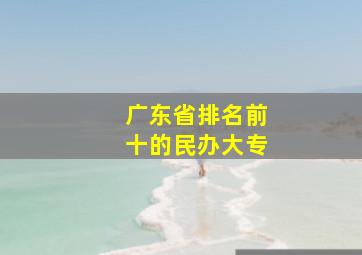 广东省排名前十的民办大专