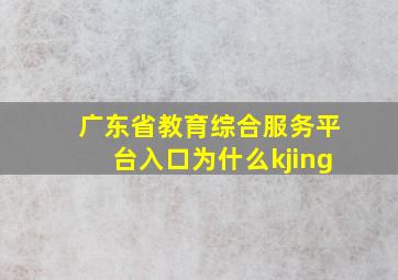 广东省教育综合服务平台入口为什么kjing