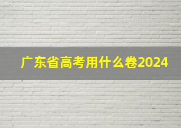 广东省高考用什么卷2024