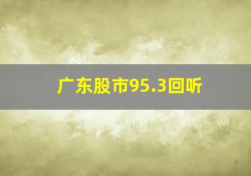 广东股市95.3回听