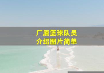 广厦篮球队员介绍图片简单