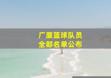 广厦篮球队员全部名单公布