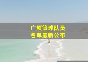 广厦篮球队员名单最新公布