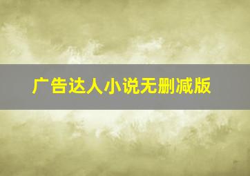 广告达人小说无删减版