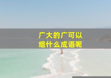 广大的广可以组什么成语呢