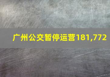 广州公交暂停运营181,772