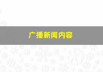 广播新闻内容