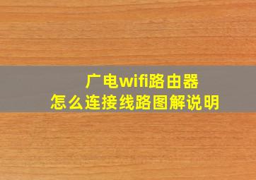 广电wifi路由器怎么连接线路图解说明