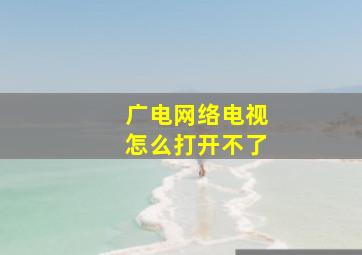 广电网络电视怎么打开不了