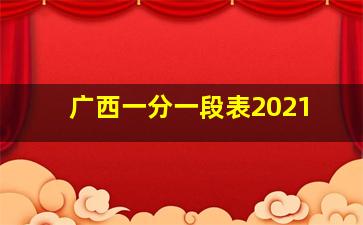 广西一分一段表2021