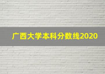 广西大学本科分数线2020