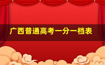 广西普通高考一分一档表