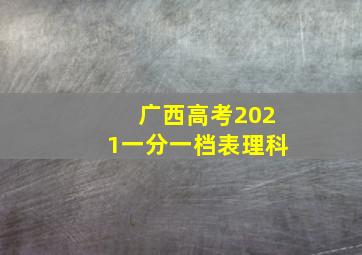 广西高考2021一分一档表理科