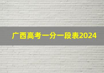 广西高考一分一段表2024