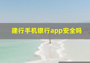 建行手机银行app安全吗