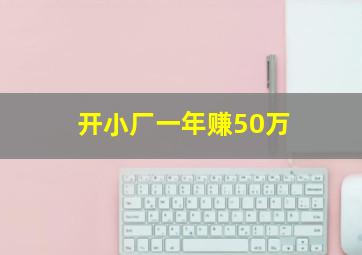 开小厂一年赚50万