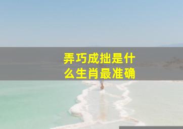 弄巧成拙是什么生肖最准确