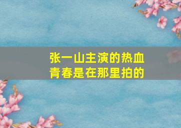 张一山主演的热血青春是在那里拍的