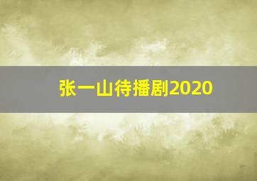 张一山待播剧2020